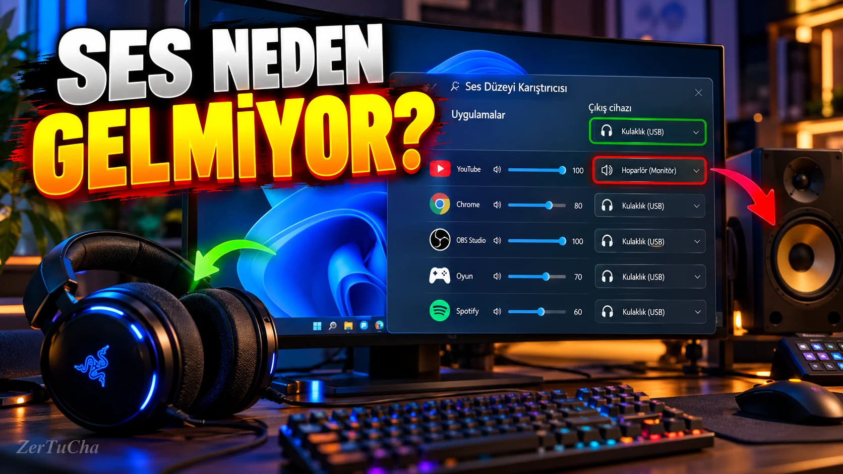 Windows'ta YouTube'un Sesi Var, Discord'un Yok mu? Uygulamaya Özel Ses Ayarı