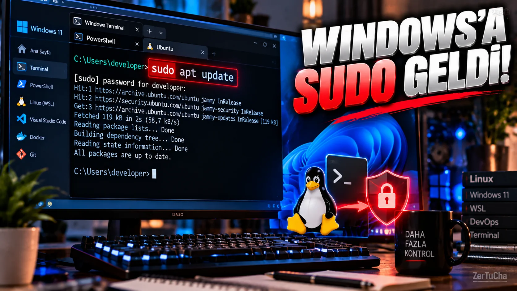 Windows 11'e Linux'taki Sudo Komutu Geldi: Yönetici İşlemlerini Böyle Kullanabilirsiniz