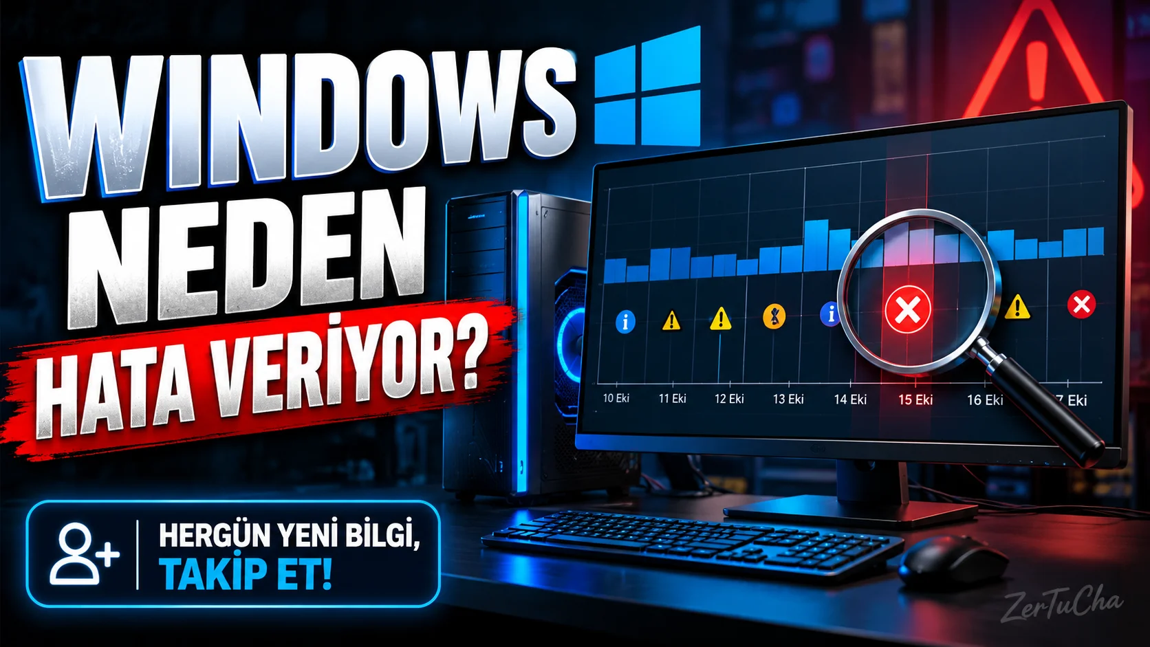 Windows'ta bilgisayarın neden hata verdiğini geçmişinden öğren: Reliability Monitor