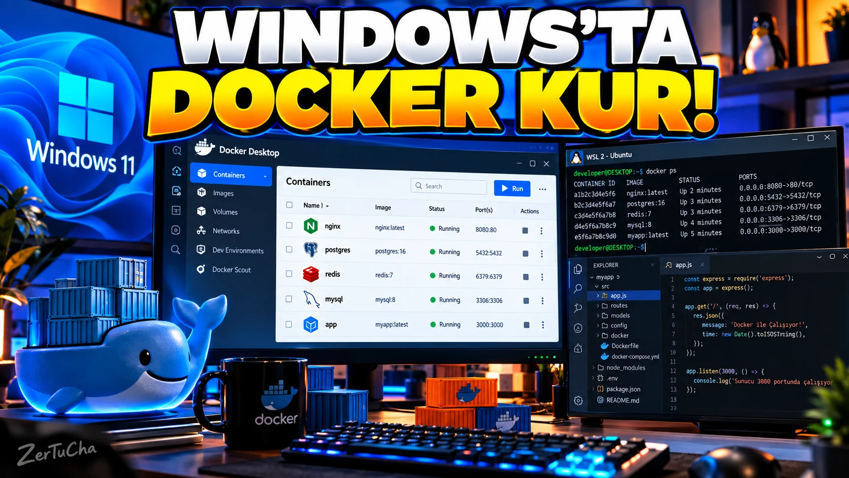 Windows'ta Yazılımcı Olmadan Docker Kullanılır mı? WSL 2 ile Kurulum Rehberi