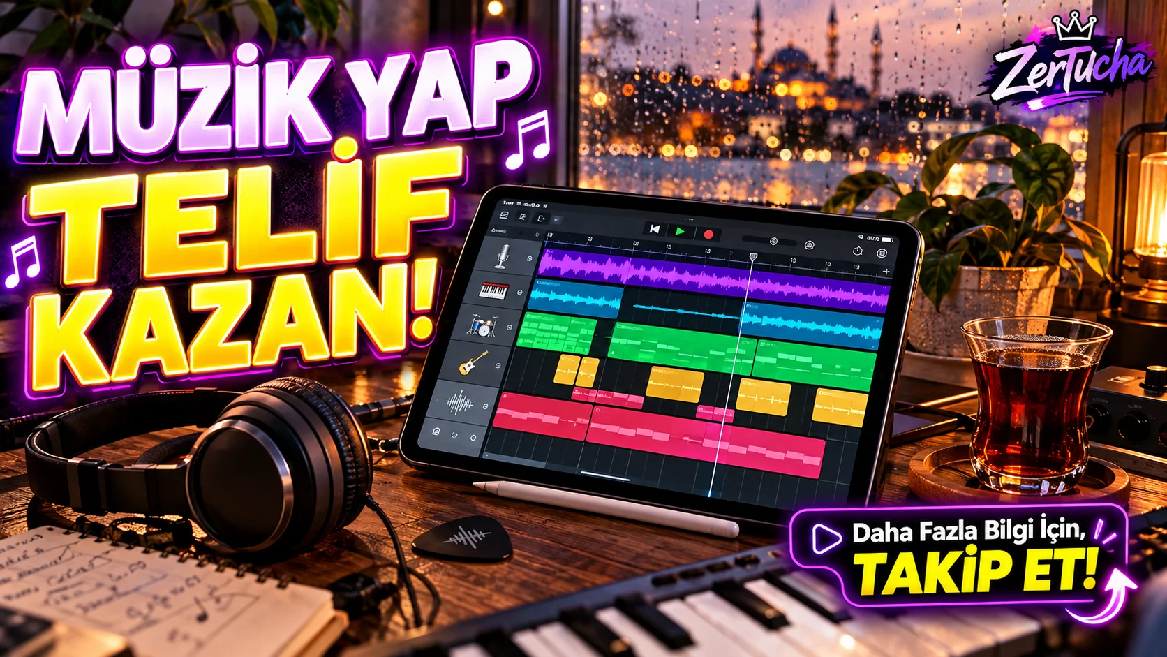 Earn Royalty Income by Making Lofi Songs on a Tablet Without Playing a Musical Instrument!