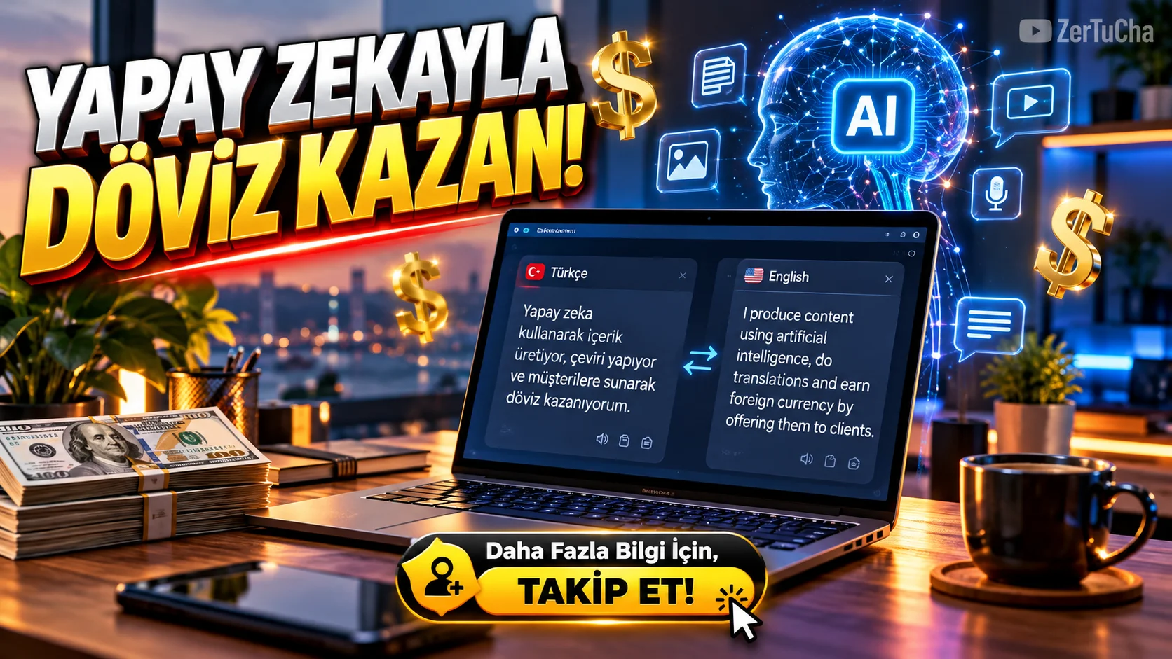 Yabancı Dil Bilmeden Sadece Bilgisayarla Döviz Kazanmanın En Kolay Yolu!