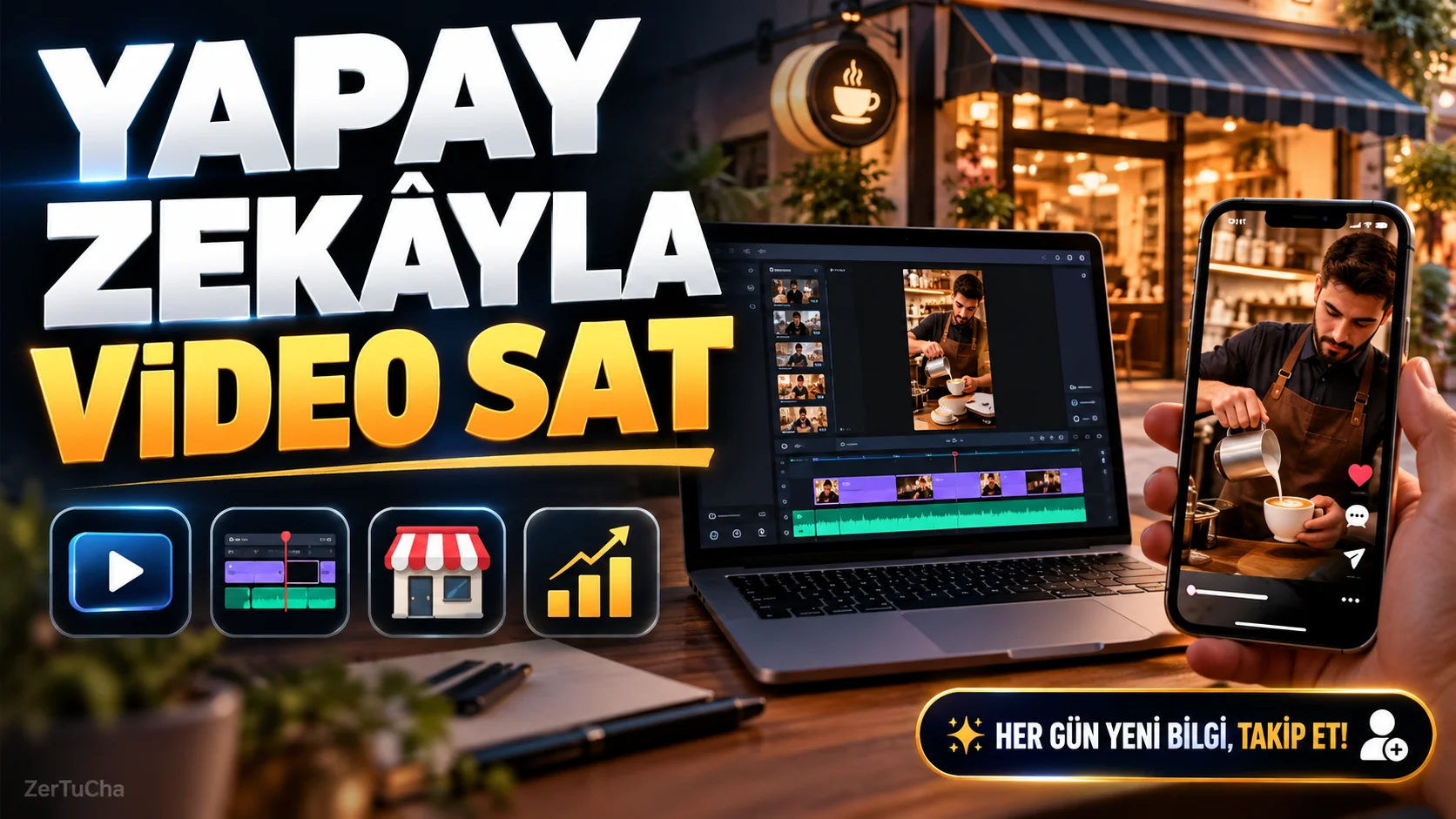 Yapay Zekâyla Küçük İşletmelere Kısa Video Hazırlayarak Para Kazanmak