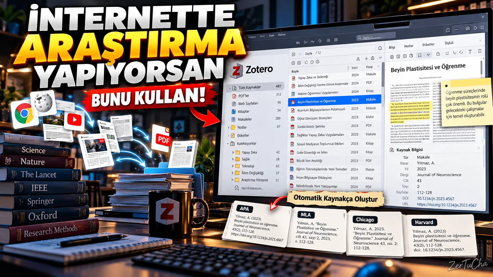 İNTERNETTE ARAŞTIRMA YAPIYORSAN BUNU KULLAN! Kaynakları Senin İçin Düzenliyor